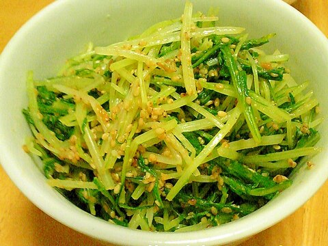 簡単おいしい！水菜のごま和え